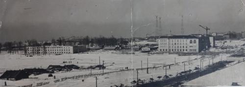 Строительство корпуса 1, по пр-ту Гагарина, 23 в 1958 году